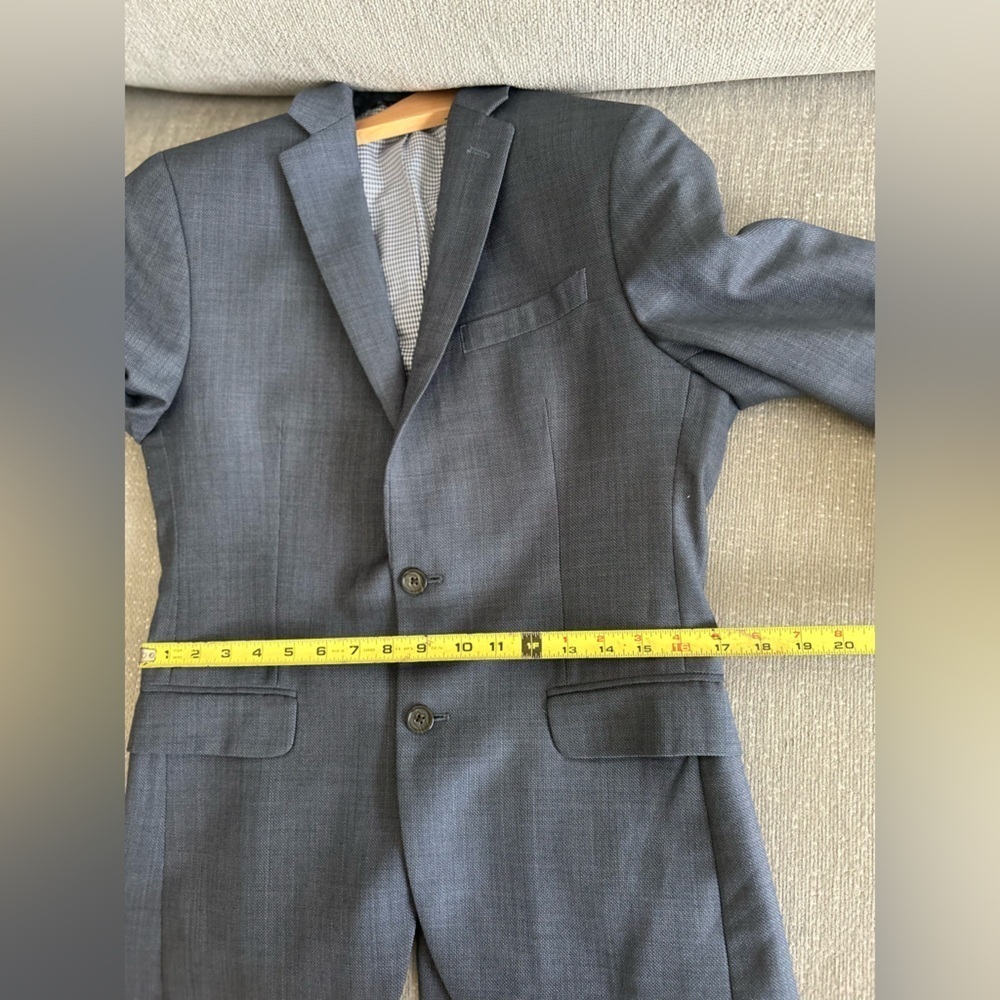 Banana Republic Marzotto Sport Jacket Blazer Wool Blue 36R Old Money Slim Fit - Picture 14 of 16